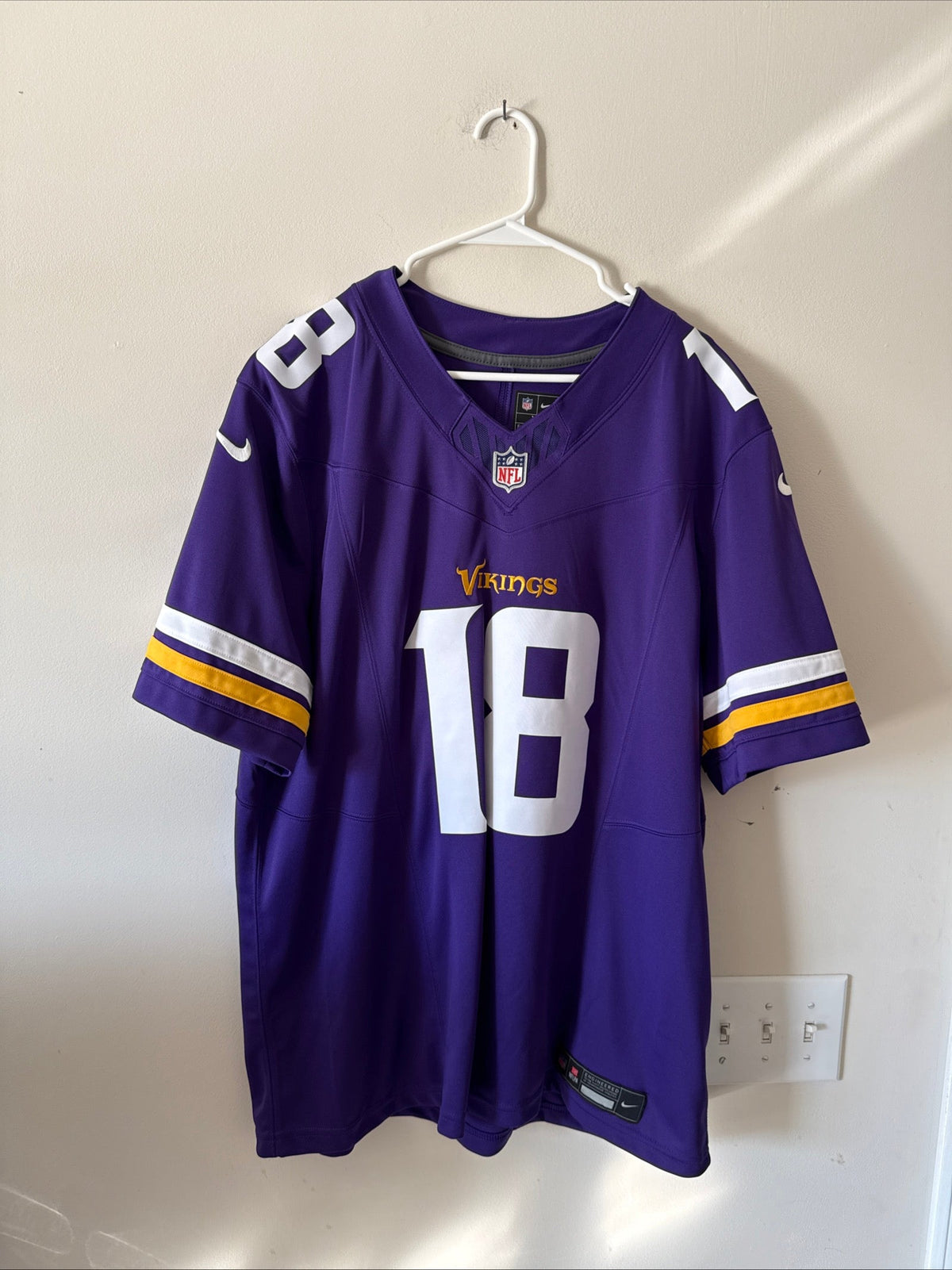 Men's Nike Justin Jefferson #18 Minnesota Vikings Vapor Lmtd Jersey Sz XL RARE - Kyle’s Football Cards