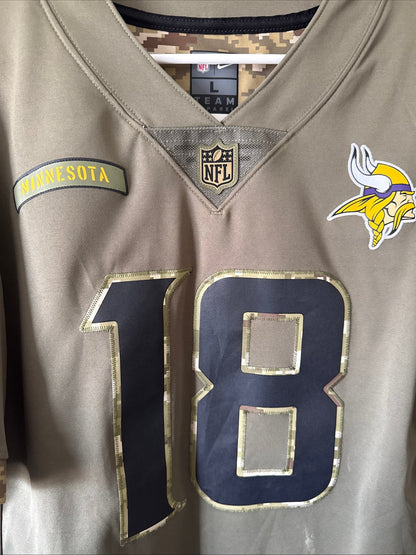 Men’s Nike Justin Jefferson 18 Vikings Salute To Service Lmtd Jersey Sz L RARE - Kyle’s Football Cards