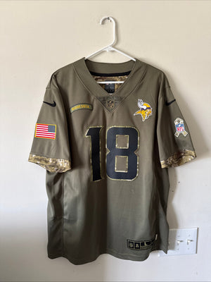 Men’s Nike Justin Jefferson #18 Vikings Salute To Service Lmtd Jersey Sz L RARE