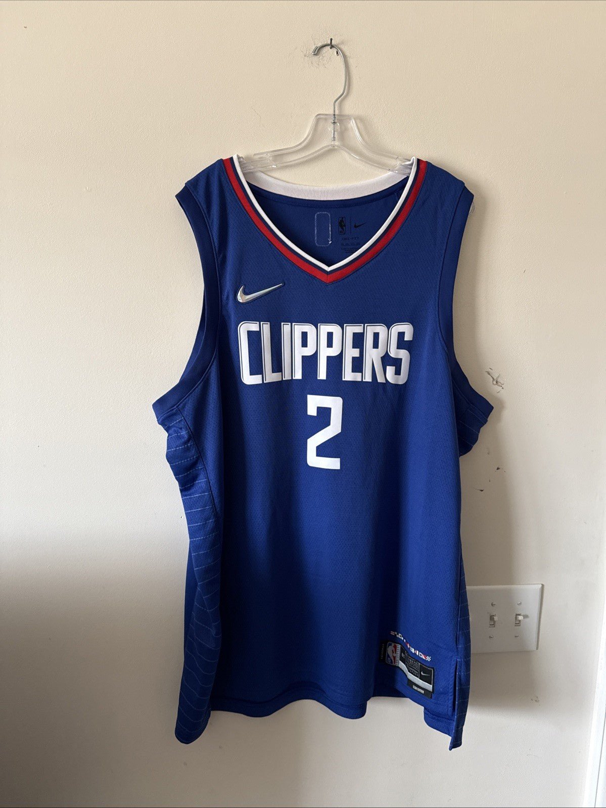 Men’s Nike Kawhi Leonard 2 LA Clippers 75th Anniv NBA Jersey Sz 60 - Blue - Kyle’s Football Cards