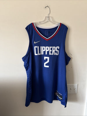 Men’s Nike Kawhi Leonard #2 LA Clippers 75th Anniv NBA Jersey Sz 60 - Blue