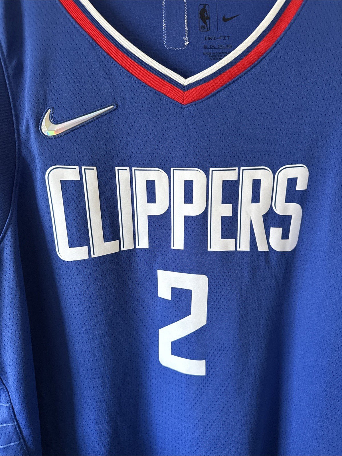 Men’s Nike Kawhi Leonard 2 LA Clippers 75th Anniv NBA Jersey Sz 60 - Blue - Kyle’s Football Cards