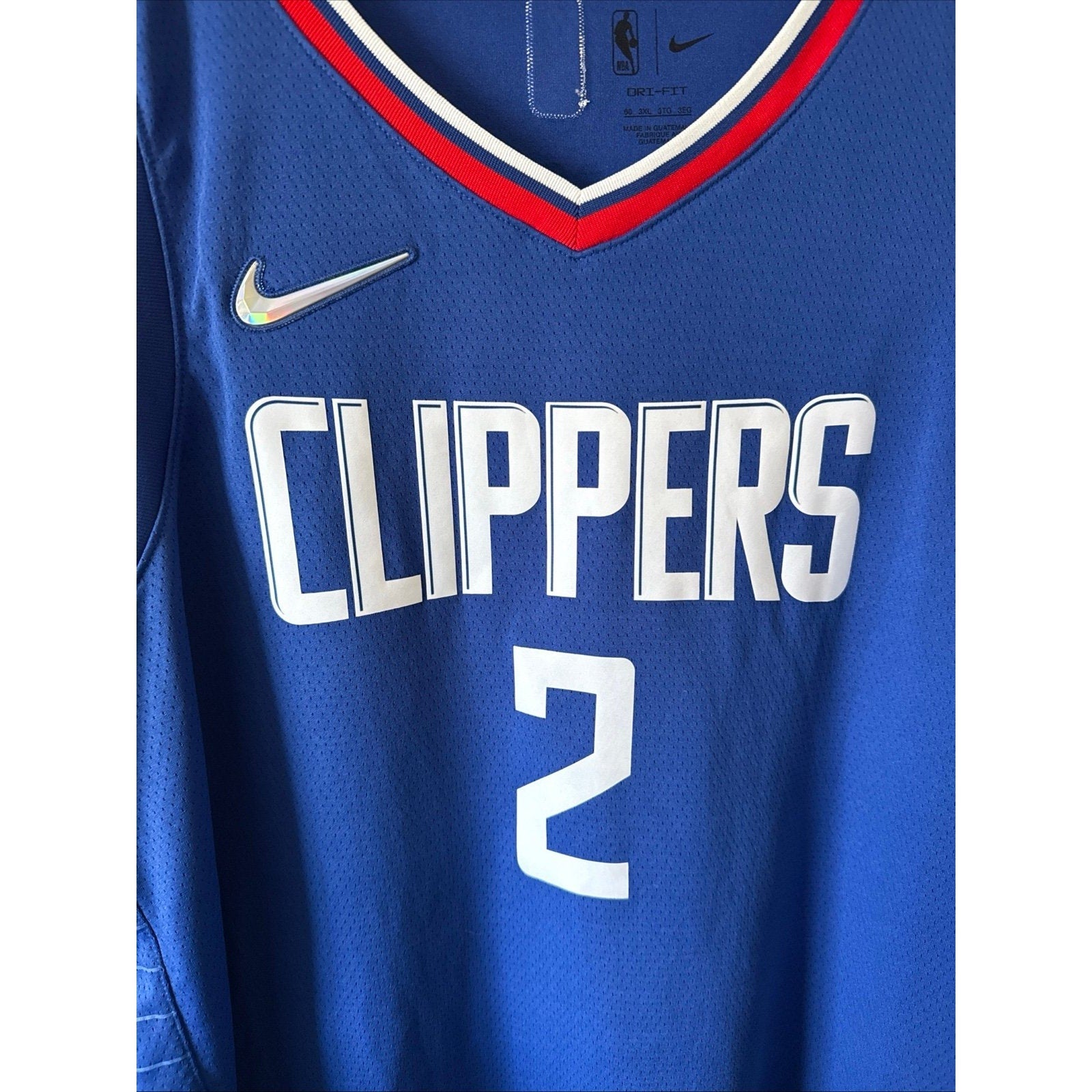 Men’s Nike Kawhi Leonard 2 LA Clippers 75th Anniv NBA Jersey Sz 60 - Blue - Kyle’s Football Cards