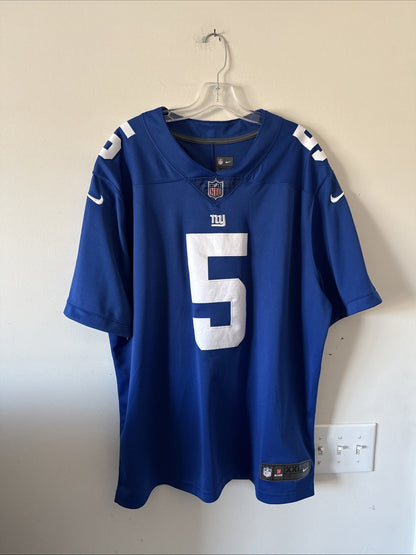 Men’s Nike Kayvon Thibodeaux 5 New York Giants Vapor Limited Jersey Sz 2XL Blue - Kyle’s Football Cards