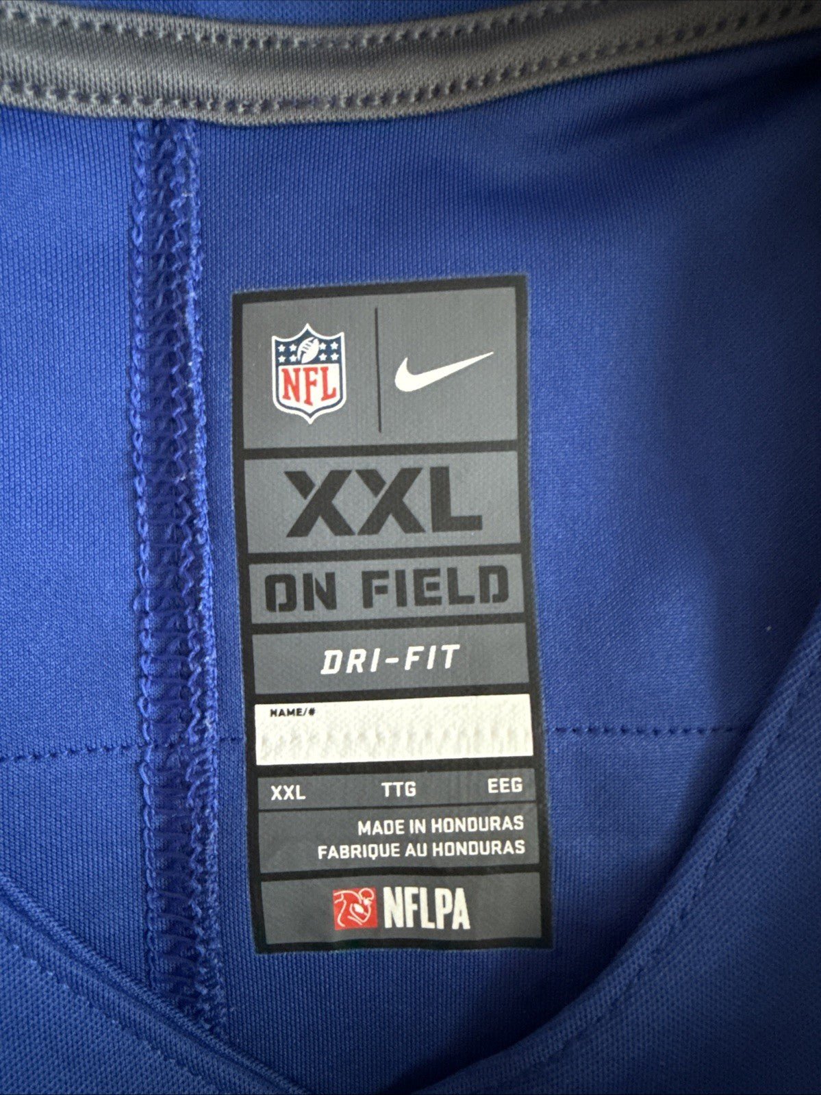Men’s Nike Kayvon Thibodeaux 5 New York Giants Vapor Limited Jersey Sz 2XL Blue - Kyle’s Football Cards