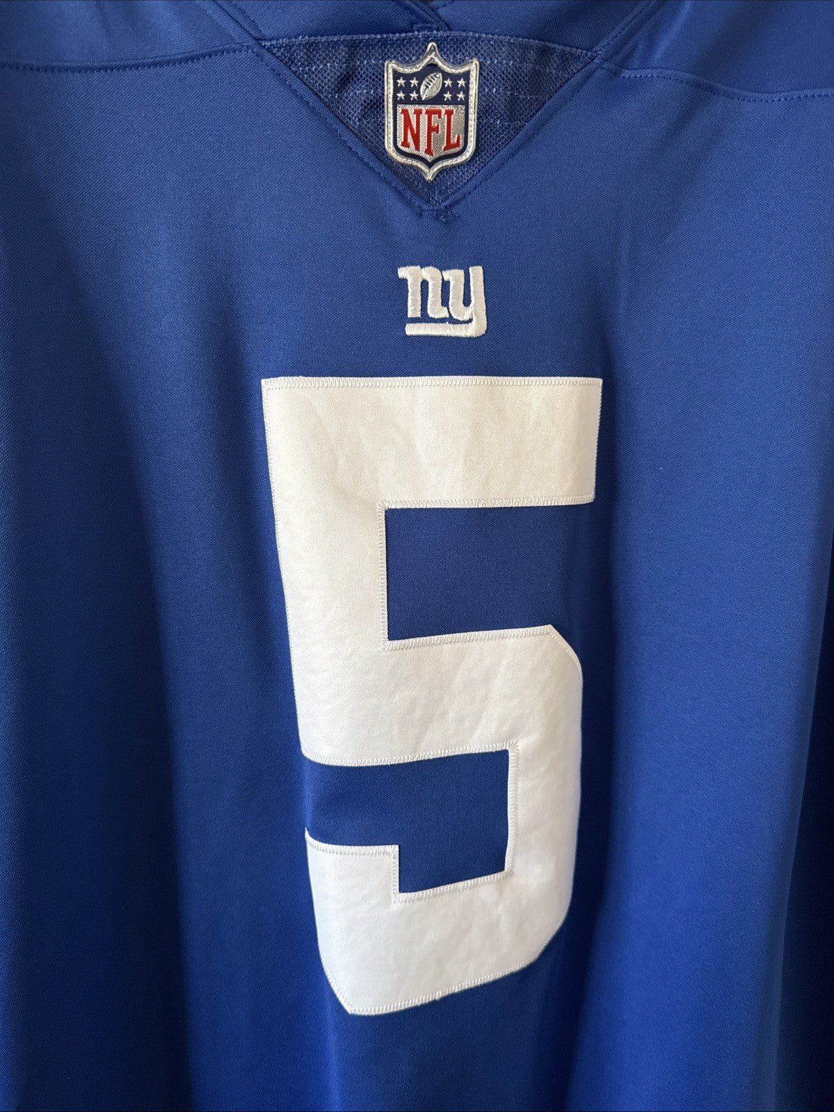 Men’s Nike Kayvon Thibodeaux 5 New York Giants Vapor Limited Jersey Sz 2XL Blue - Kyle’s Football Cards