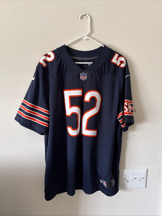 Men’s Nike Khalil Mack 52 Chicago Bears Vapor Limited NFL Jersey Sz XL - Blue - Kyle’s Football Cards