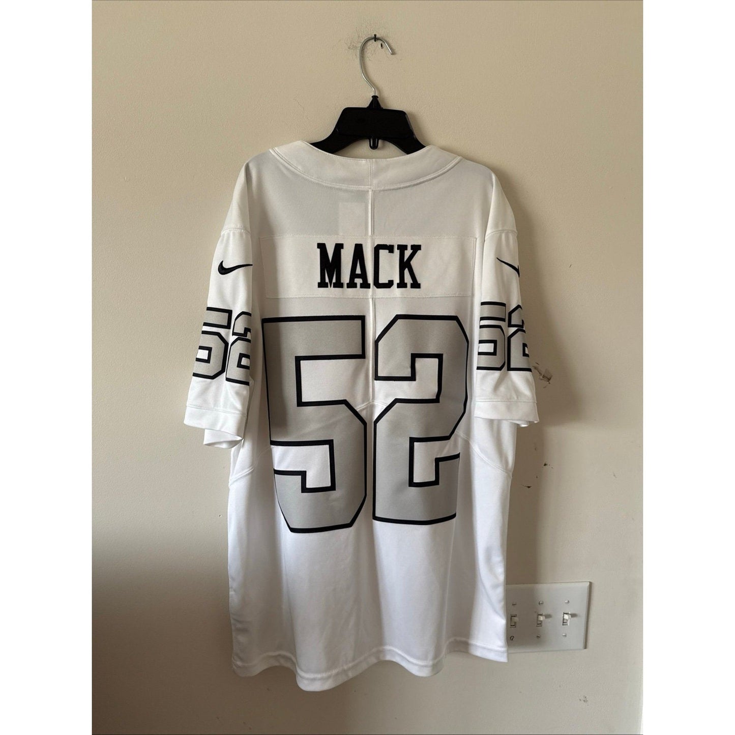 Men’s Nike Khalil Mack 52 Las Vegas Raiders Vapor Lmtd Jersey Sz L - White RARE - Kyle’s Football Cards