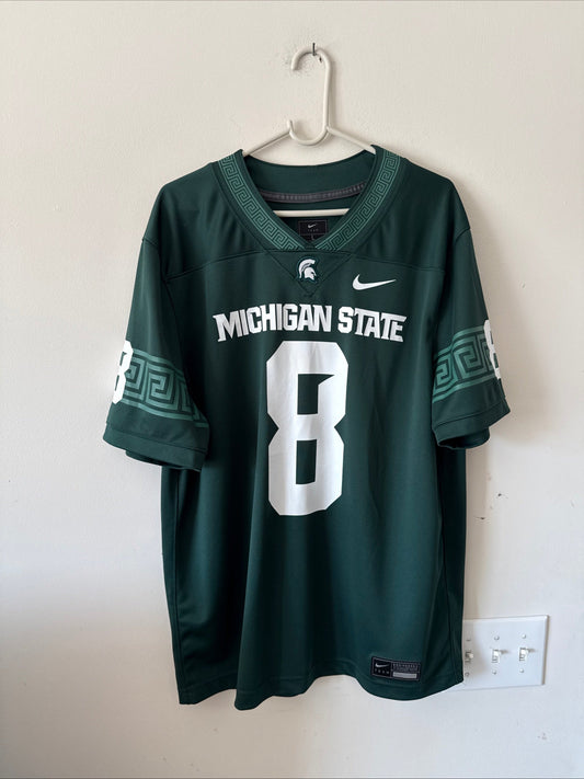 Men's Nike Kirk Cousins 8 Michigan State Spartans NCAA Alumni Jersey Sz L RARE - Kyle’s Football Cards