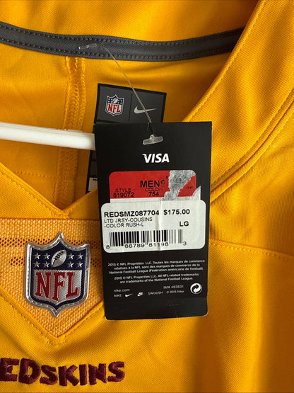 Men’s Nike Kirk Cousins 8 Washington Redskins Color Rush Jersey Sz L - NWT RARE - Kyle’s Football Cards