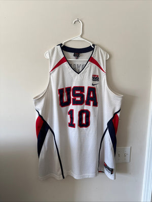 MEN’S NIKE KOBE BRYANT #10 TEAM USA FIBA 2006 BASKETBALL JERSEY SZ 2XL - RARE