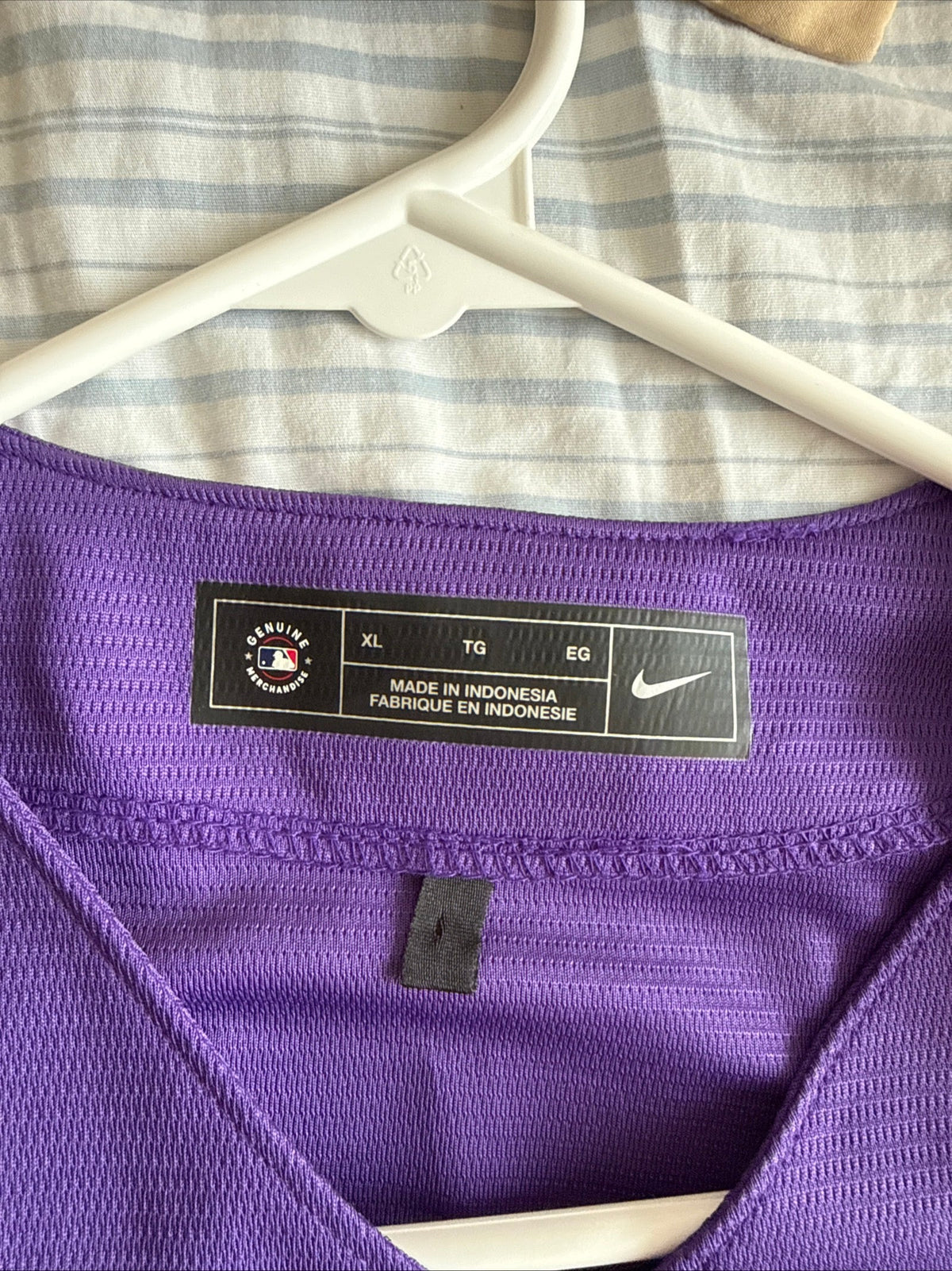 Men's Nike Kris Bryant 23 Colorado Rockies Alt MLB Jersey Sz XL - Purple RARE - Kyle’s Football Cards