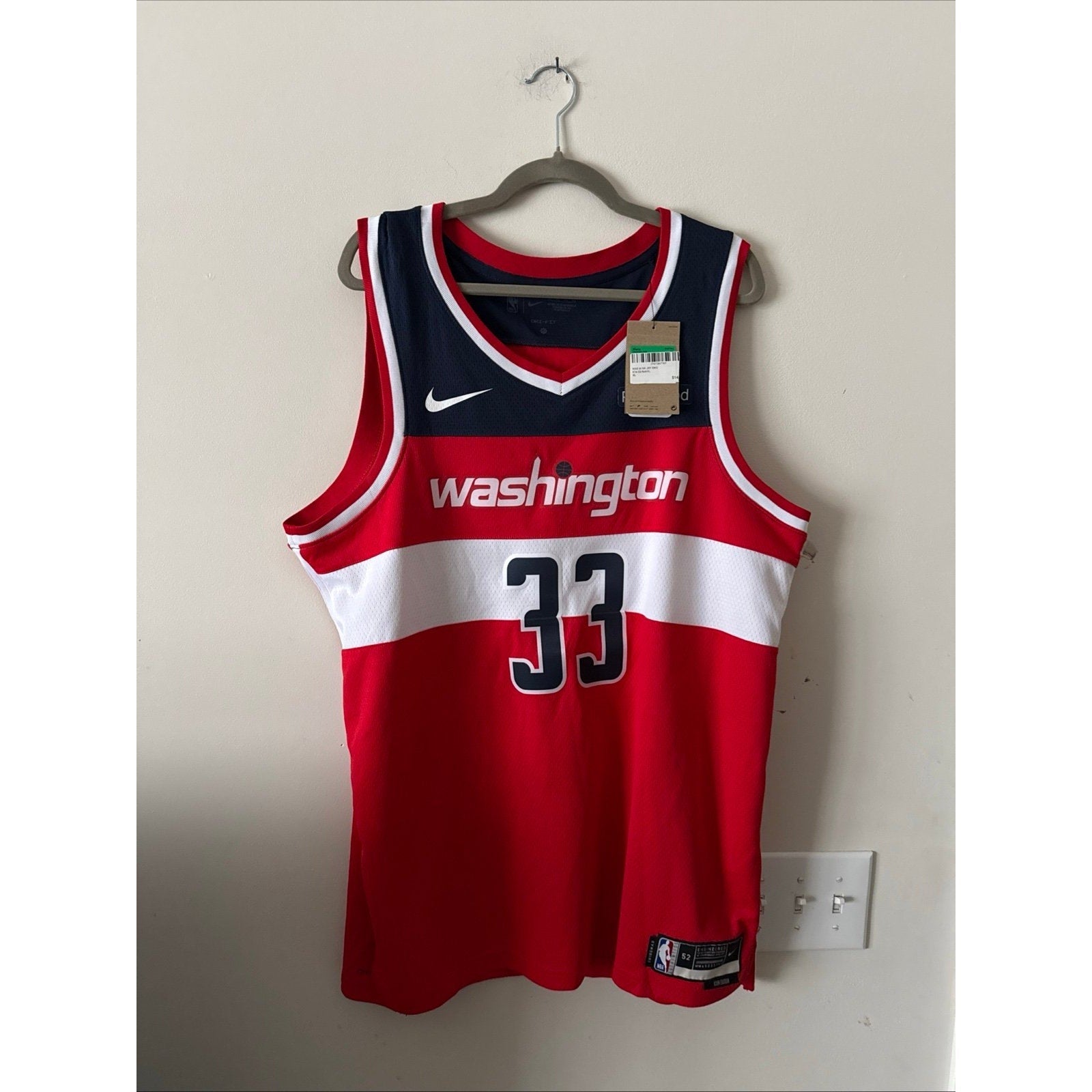 Men’s Nike Kyle Kuzma 33 Washington Wizards Swingman Icon Jersey Sz 52 Red NWT - Kyle’s Football Cards