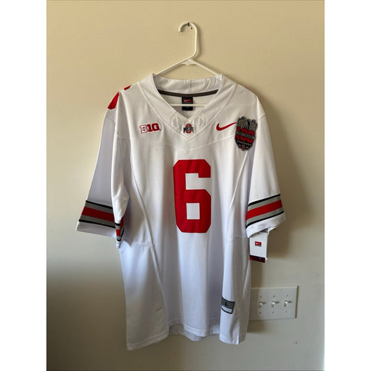 Men’s Nike Kyle McCord 6 Ohio State Buckeyes 100 Seasons Patch - White NWT RARE - Kyle’s Football Cards