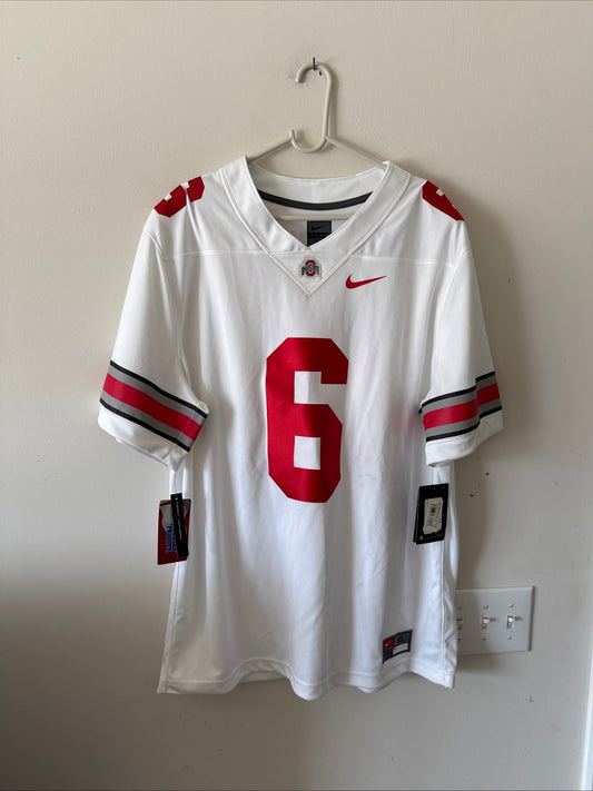 Men’s Nike Kyle McCord #6 Ohio State Buckeyes NCAA Jersey Sz XL - White NWT RARE - Kyle’s Football Cards