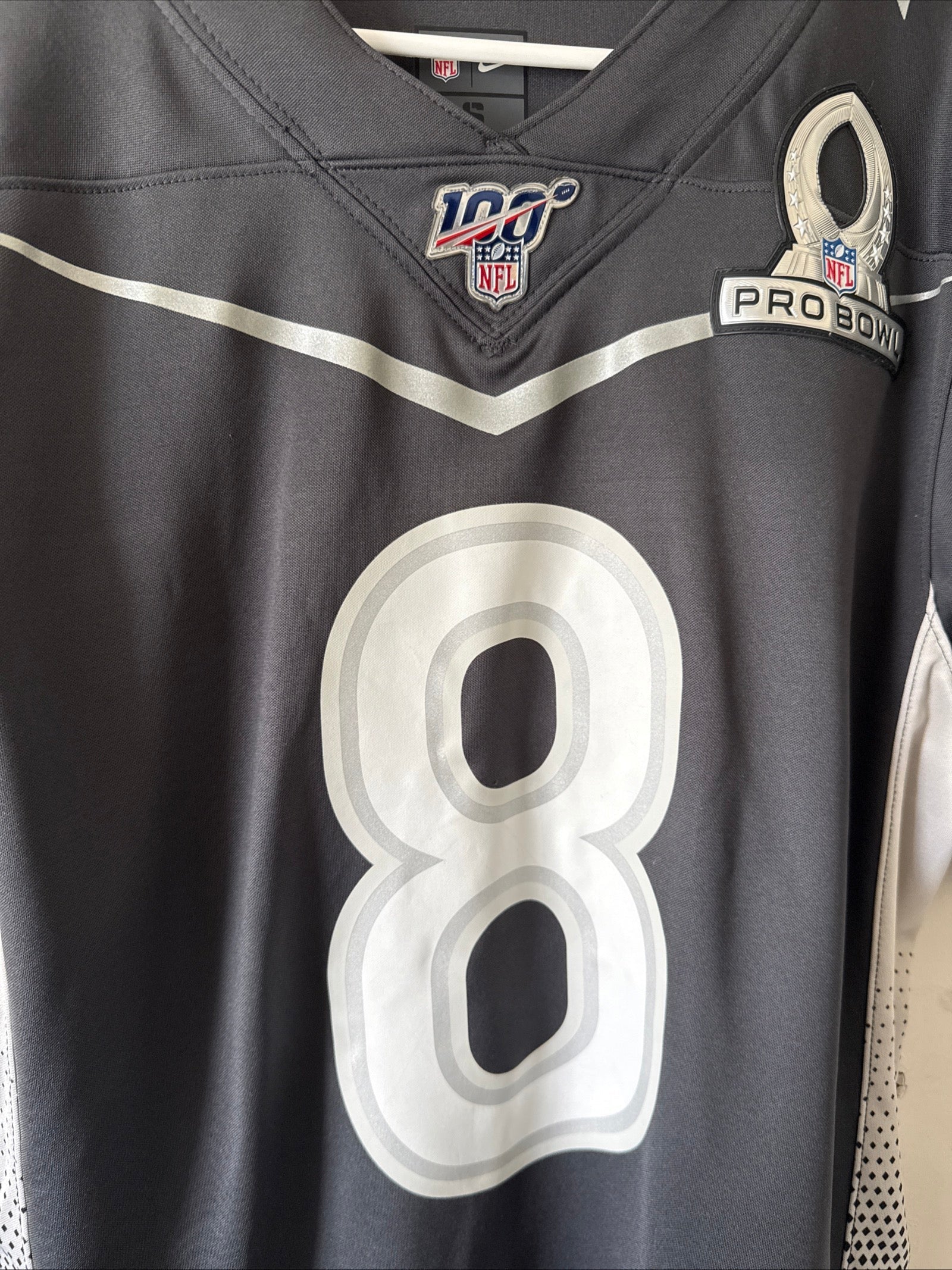 Men’s Nike Lamar Jackson 8 Ravens 2020 Pro Bowl Jersey Sz S - Black RARE - Kyle’s Football Cards