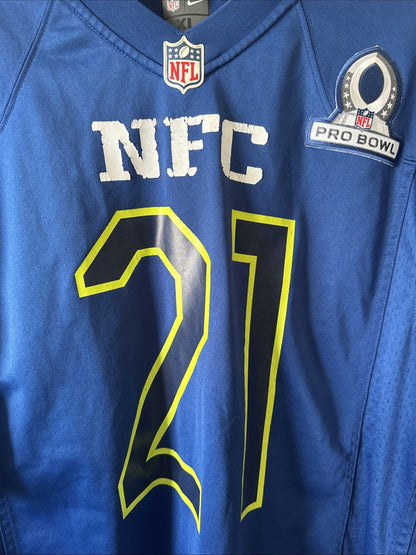 Men’s Nike Landon Collins 21 NY Giants 2017 Pro Bowl NFC Jersey Sz XL Blue RARE - Kyle’s Football Cards