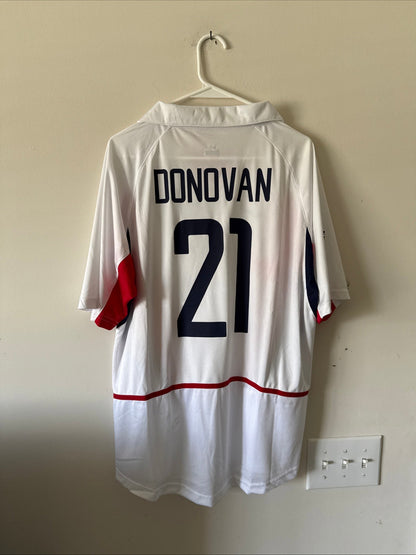 Men’s Nike Landon Donovan 21 USMNT 2002 World Cup Home Jersey Sz XL - NWT RARE - Kyle’s Football Cards
