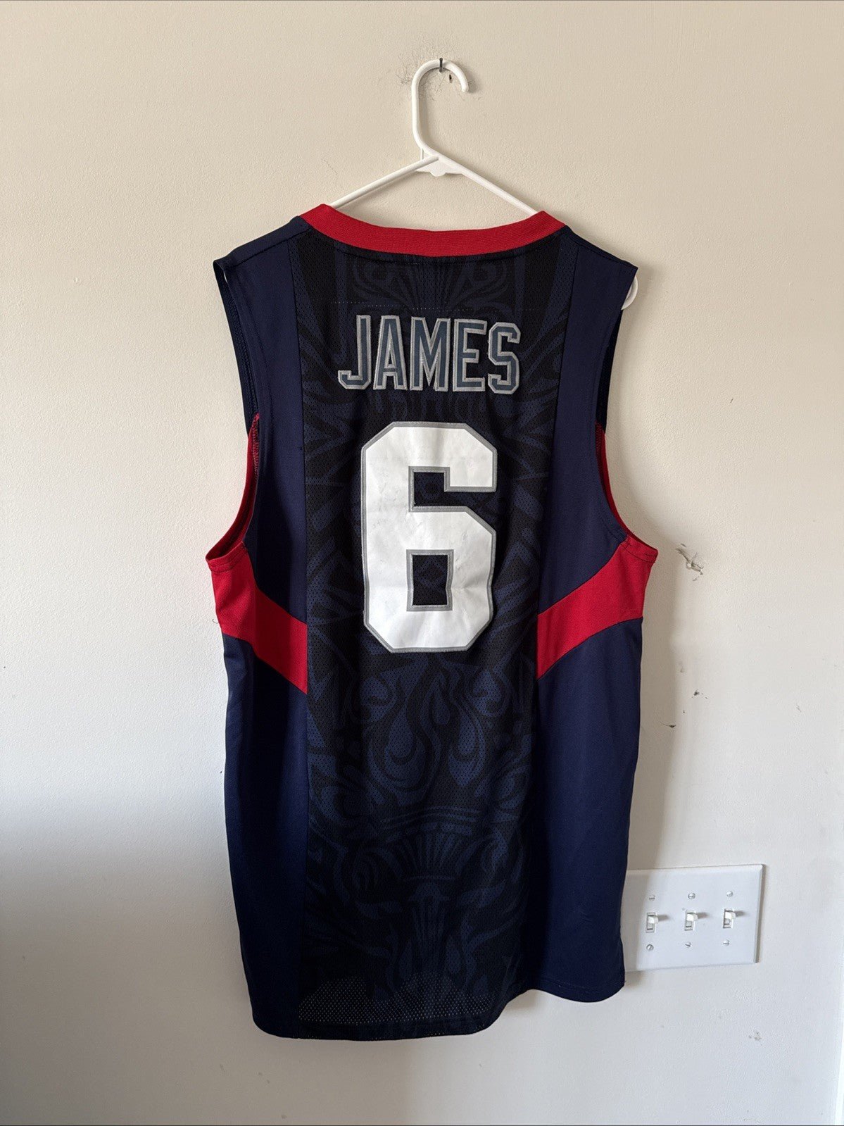 Men’s Nike LeBron James #6 Team USA 2008 Beijing Olympics Jersey Sz L Blue RARE - Kyle’s Football Cards