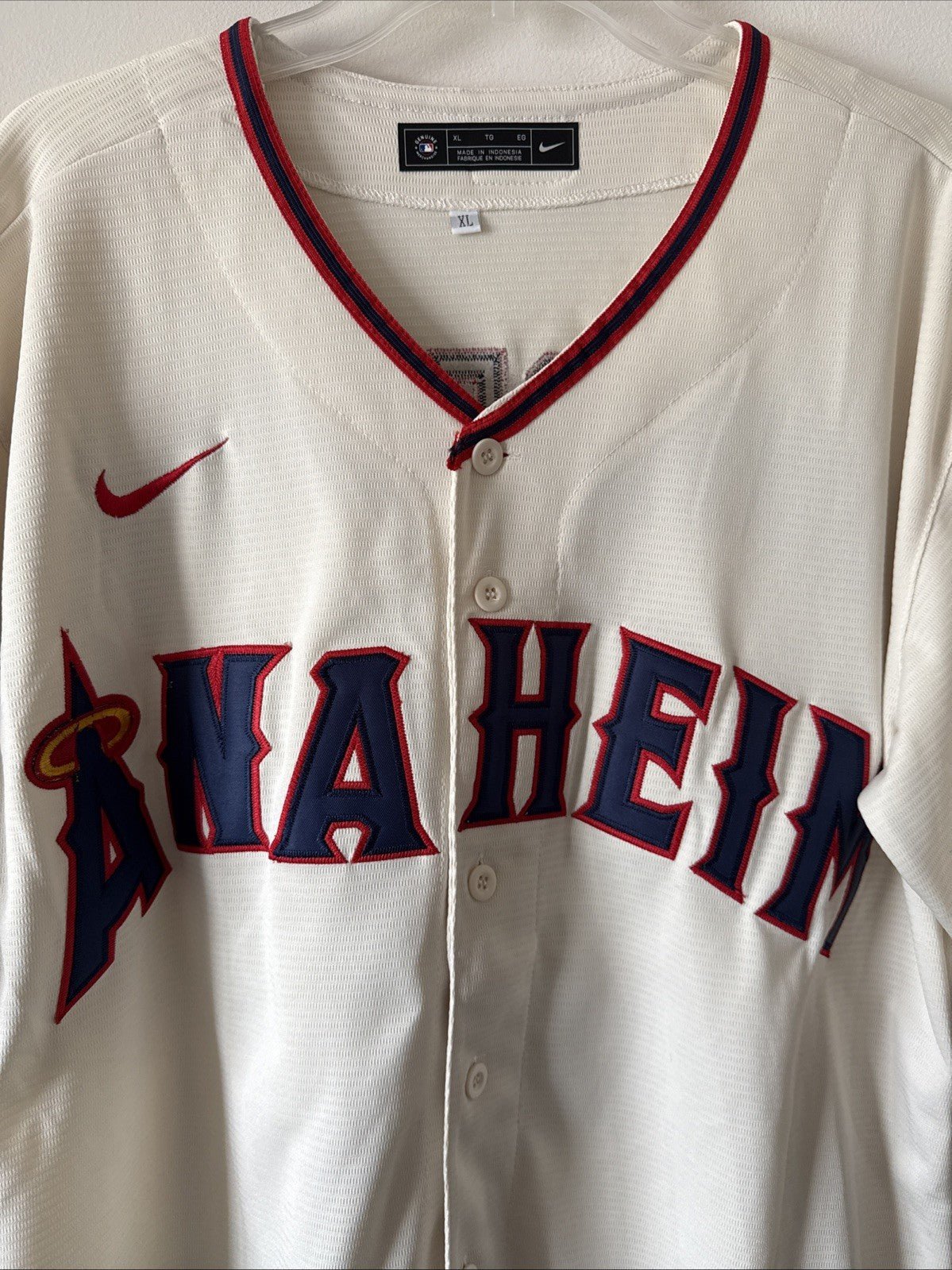 Men’s Nike Los Angeles Angels Luis Rengifo 2 Official MLB Jersey Sz XL - Cream - Kyle’s Football Cards