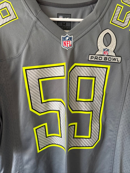 Men’s Nike Luke Kuechly 59 Carolina Panthers 2014 Pro Bowl Jersey Sz M - RARE - Kyle’s Football Cards
