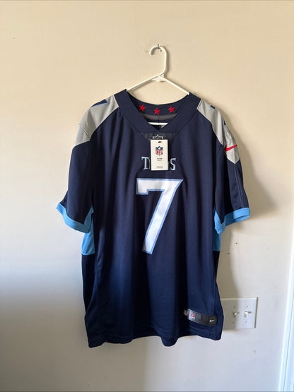 Men's Nike Malik Willis 7 Tennessee Titans Vapor Lmtd NFL Jersey Sz L - RARE - Kyle’s Football Cards