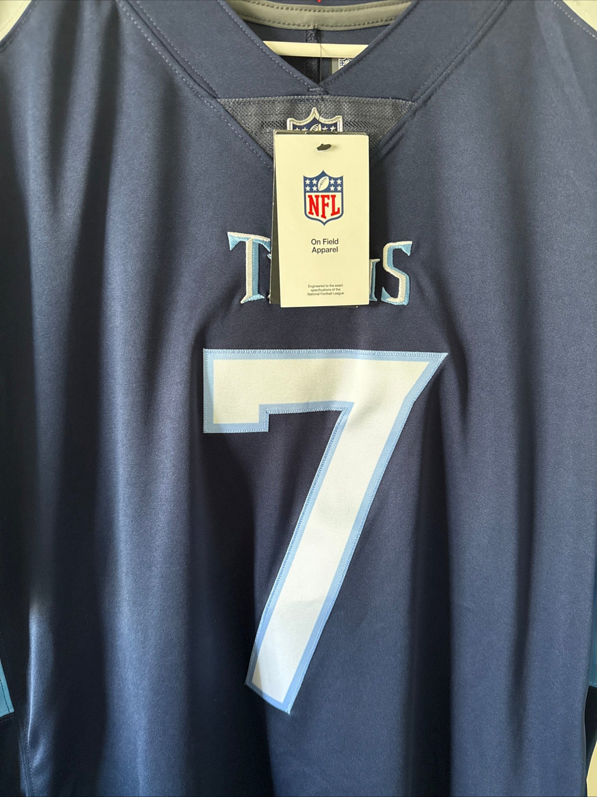Men's Nike Malik Willis 7 Tennessee Titans Vapor Lmtd NFL Jersey Sz L - RARE - Kyle’s Football Cards