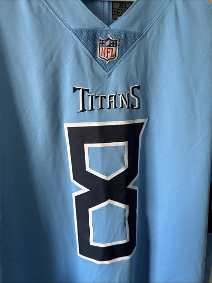 Men’s Nike Marcus Mariota 8 Tennessee Titans Vapor Lmtd Jersey Sz XL Blue RARE - Kyle’s Football Cards