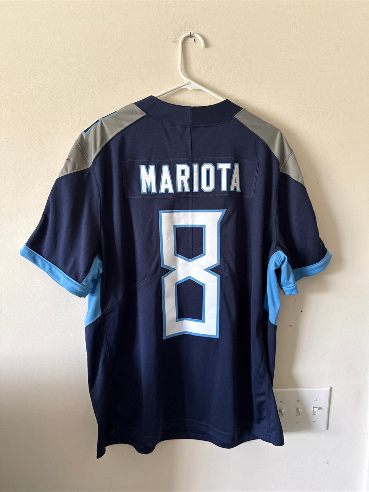 Men’s Nike Marcus Mariota 8 Titans NFL 100 Vapor Limited NFL Jersey Sz XL RARE - Kyle’s Football Cards