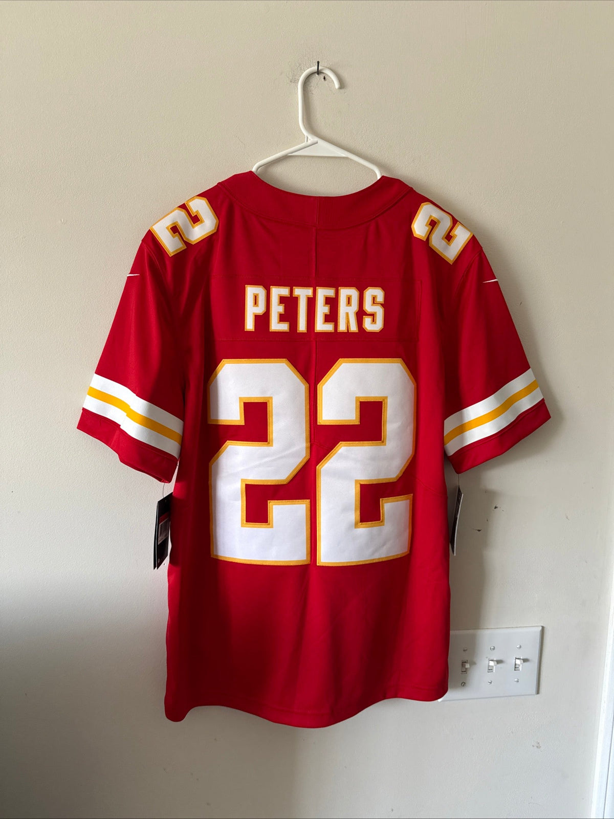 Men’s Nike Marcus Peters 22 KC Chiefs Vapor Lmtd NFL Jersey Sz L - NWT RARE - Kyle’s Football Cards