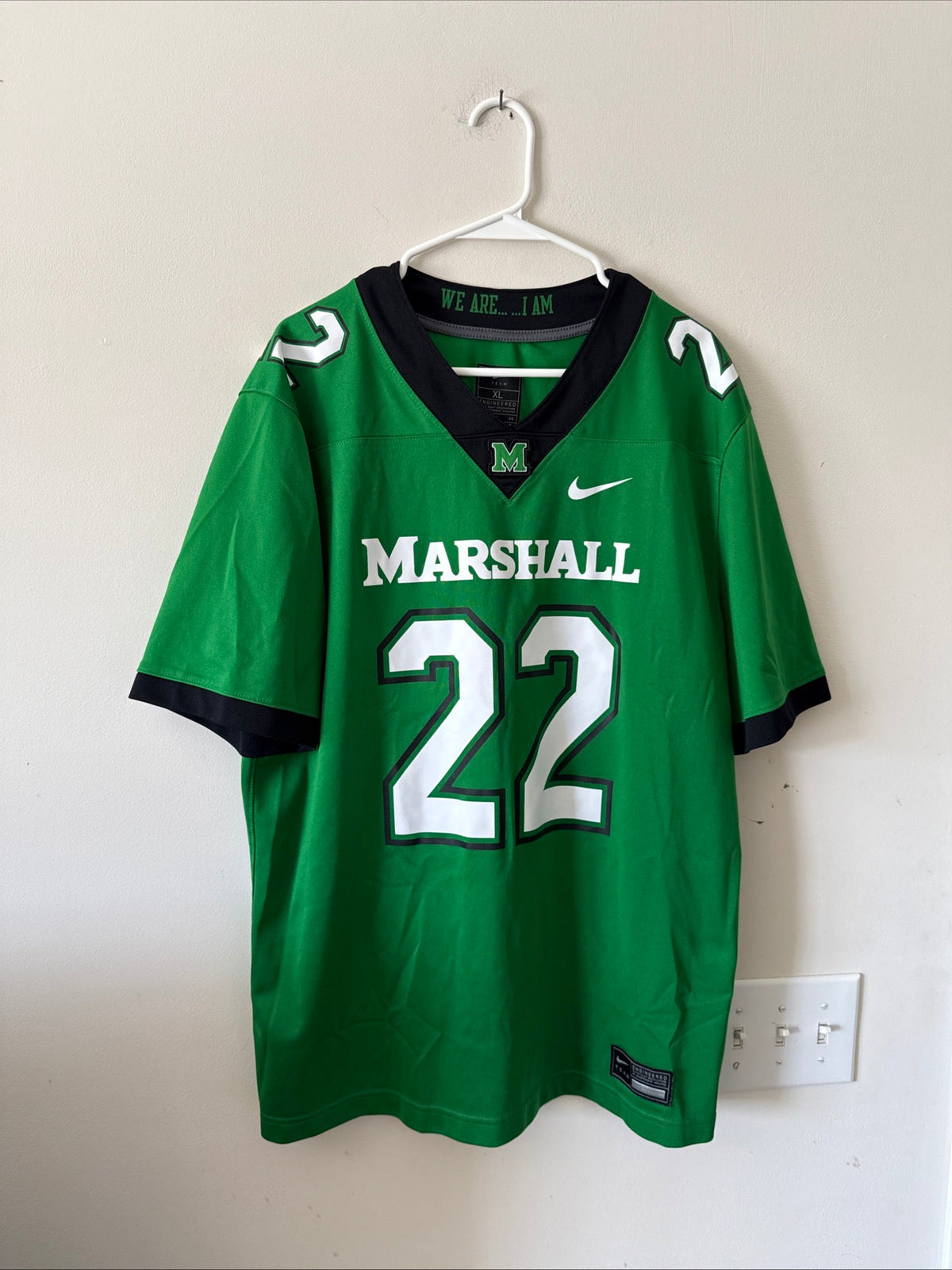 Men’s Nike Marshall Thundering Herd 20 NCAA Football Jersey Sz XL - Green RARE - Kyle’s Football Cards
