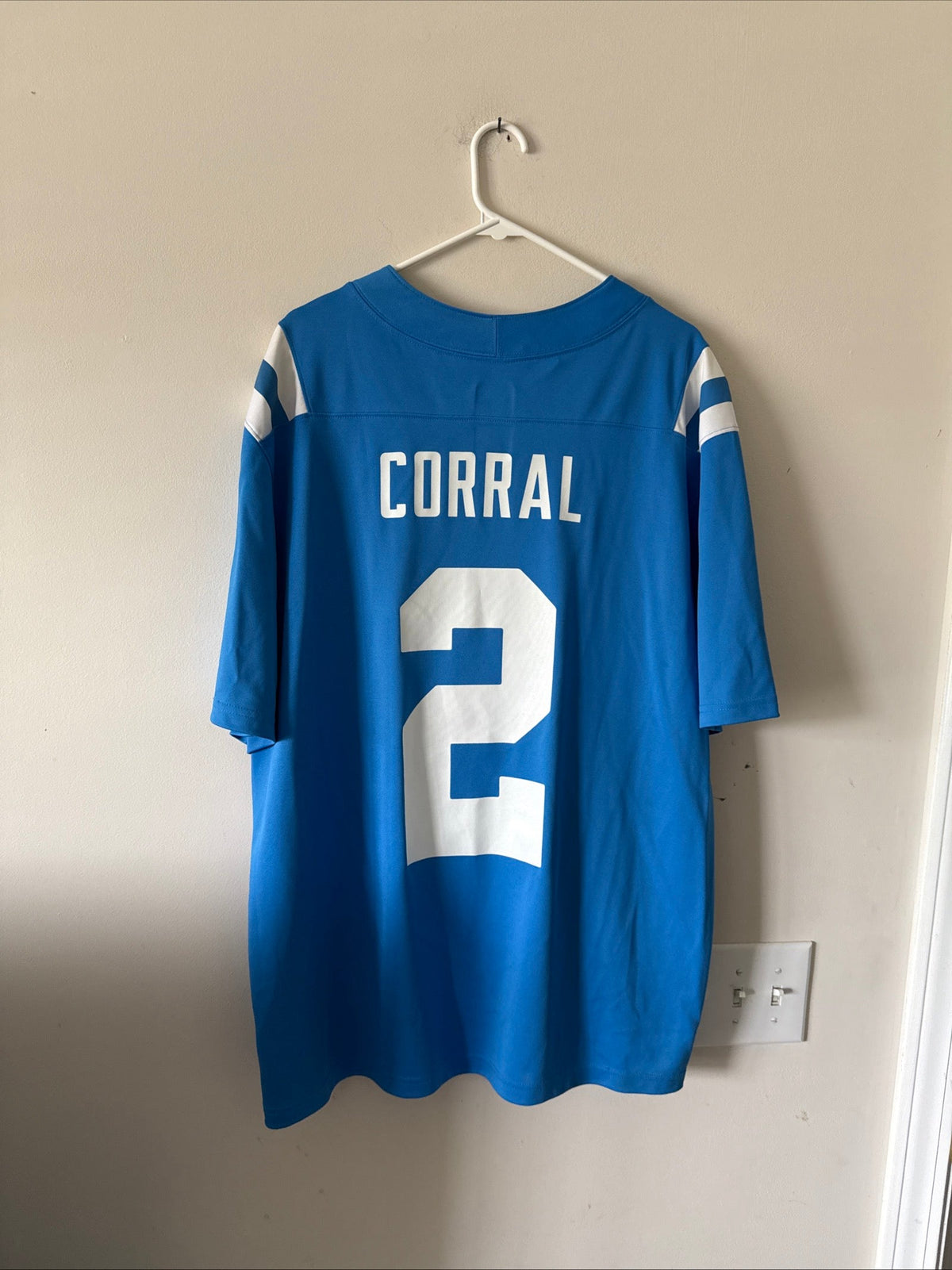 Men's Nike Matt Corral 2 Ole Miss Rebels Alt NCAA Jersey Sz 2XL - Blue RARE - Kyle’s Football Cards