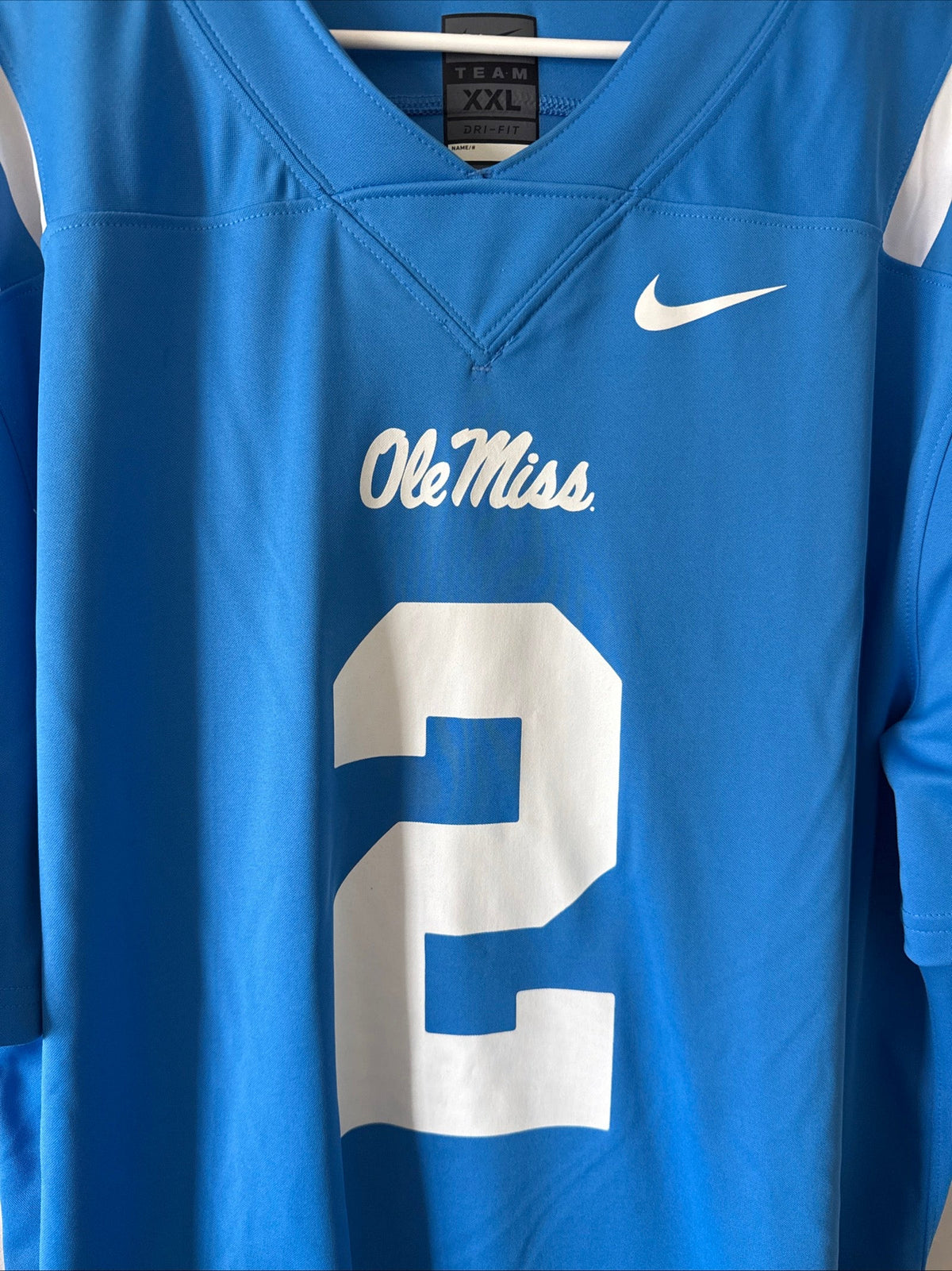 Men's Nike Matt Corral 2 Ole Miss Rebels Alt NCAA Jersey Sz 2XL - Blue RARE - Kyle’s Football Cards