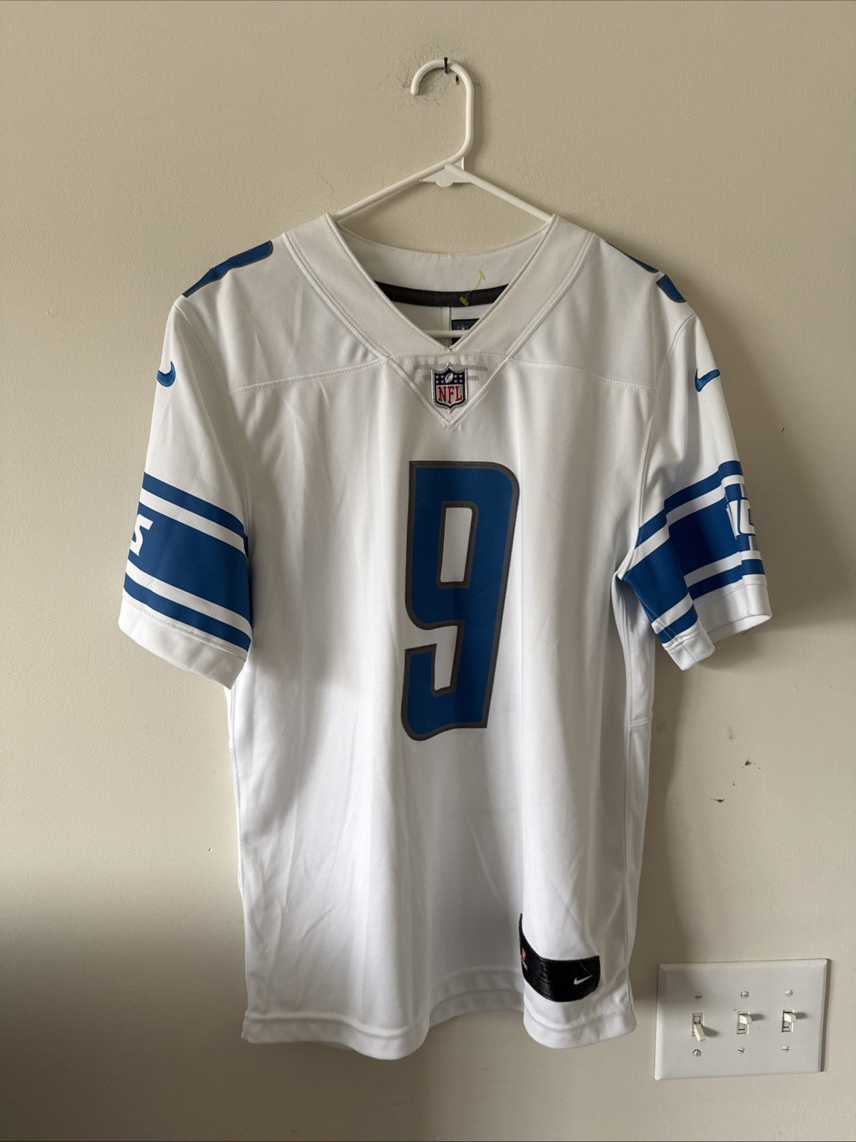 Men’s Nike Matthew Stafford 9 Detroit Lions Vapor Lmtd Jersey Sz S - White RARE - Kyle’s Football Cards