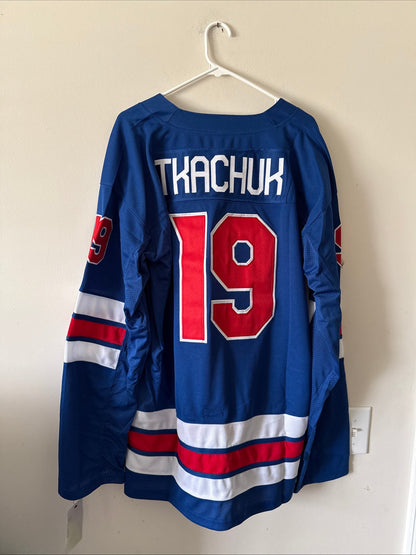 Men’s Nike Matthew Tkachuk 19 Team USA 2026 Winter Olympics Jersey Size XL RARE - Kyle’s Football Cards