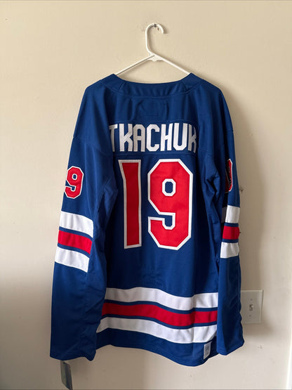 Men’s Nike Matthew Tkachuk 19 Team USA Hockey 2026 Olympics Jersey XL RARE NWT - Kyle’s Football Cards