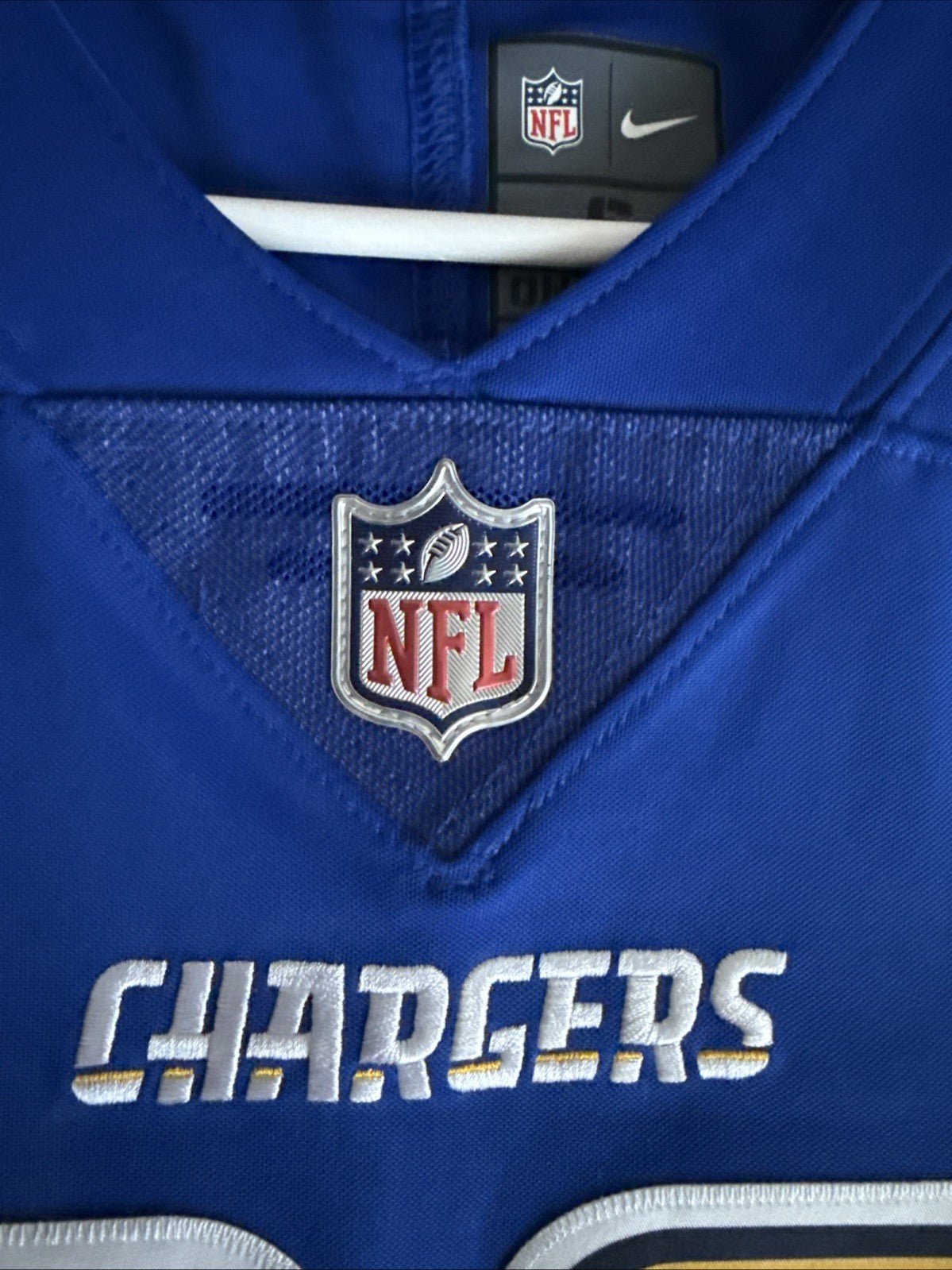 Men’s Nike Melvin Gordon III #28 LA Chargers Vapor Lmtd Jersey Sz S - Blue RARE - Kyle’s Football Cards