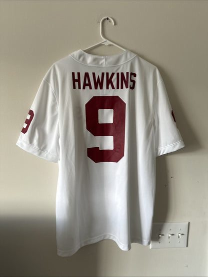 Men’s Nike Michael Hawkins Jr. 9 Oklahoma Sooners Football Jersey Sz L - RARE - Kyle’s Football Cards