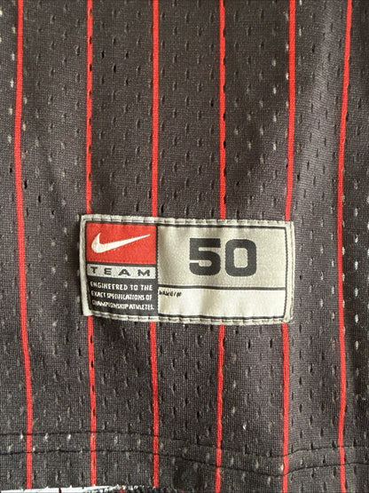 Men’s Nike Michael Jordan #23 Chicago Bulls Jersey Black Pinstripe Sz 50 - NWOT - Kyle’s Football Cards