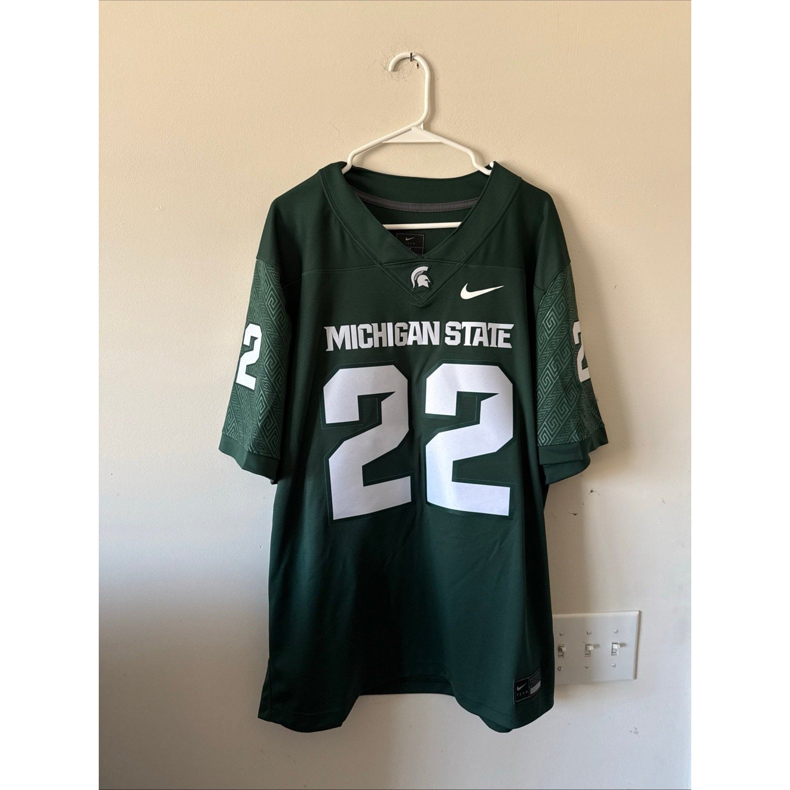 Men's Nike Michigan State Spartans 22 Limited NCAA Jersey Sz XL - Green - Kyle’s Football Cards