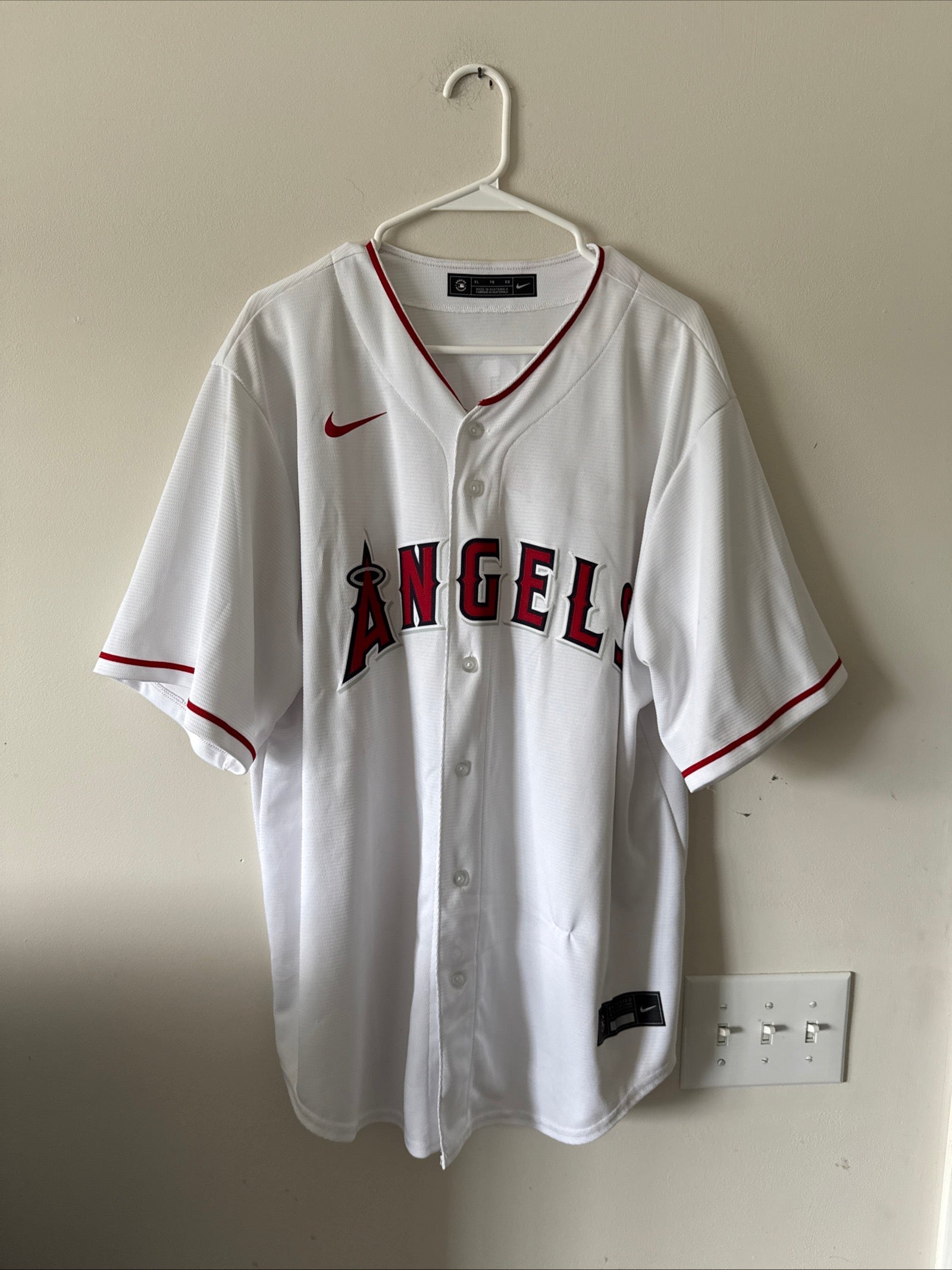 Men’s Nike Mike Trout 27 Los Angeles Angels Home MLB Jersey Sz XL - White RARE - Kyle’s Football Cards