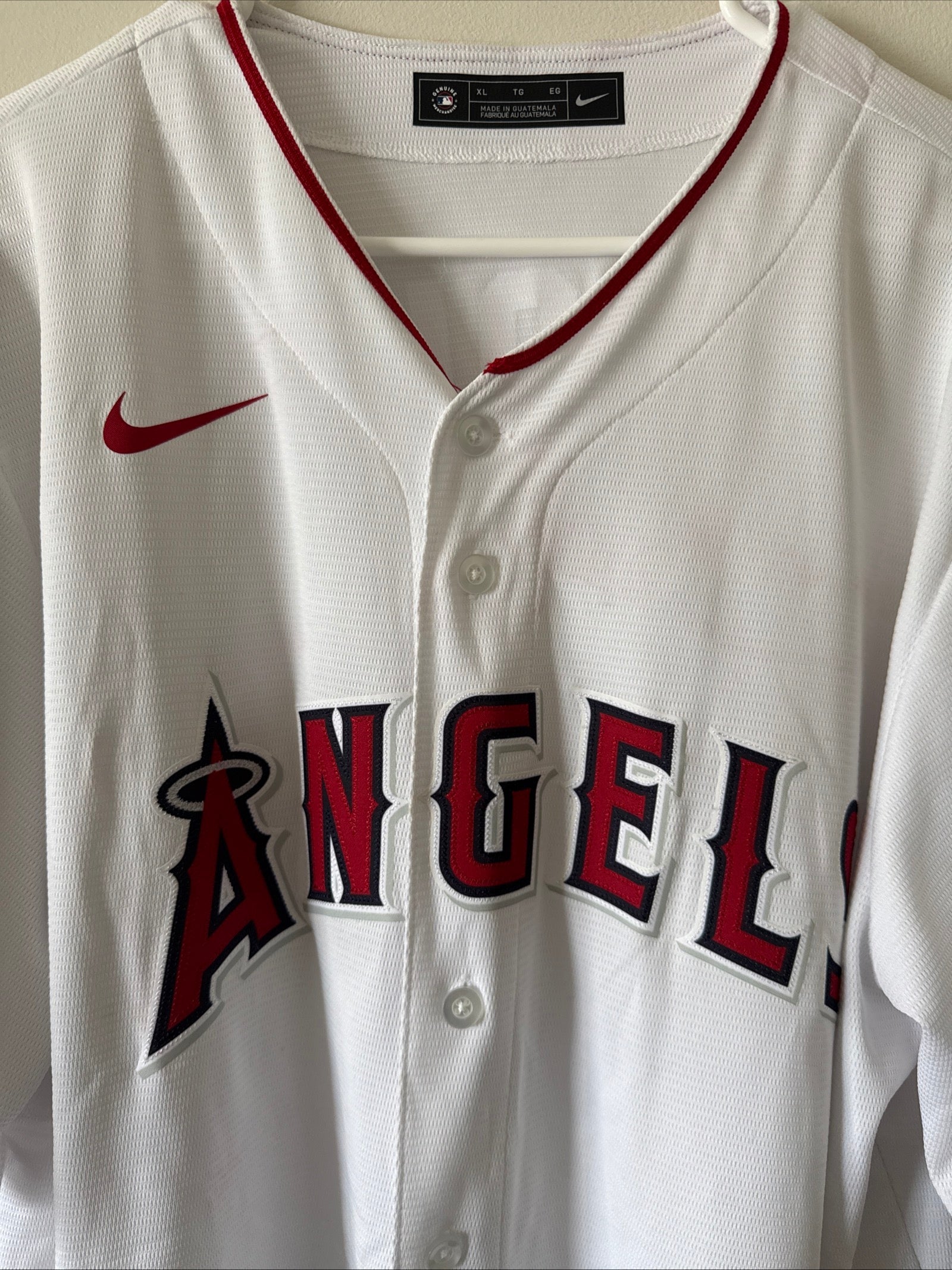 Men’s Nike Mike Trout 27 Los Angeles Angels Home MLB Jersey Sz XL - White RARE - Kyle’s Football Cards