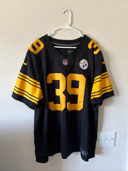 Men’s Nike MINKAH FITZPATRICK 39 STEELERS Color Rush Vapor Lmtd JERSEY Sz 2XL - Kyle’s Football Cards