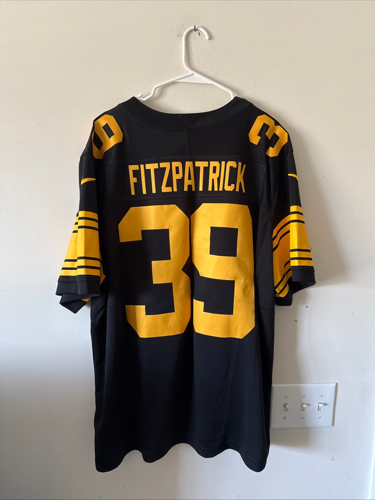 Men’s Nike MINKAH FITZPATRICK 39 STEELERS Color Rush Vapor Lmtd JERSEY Sz 2XL - Kyle’s Football Cards