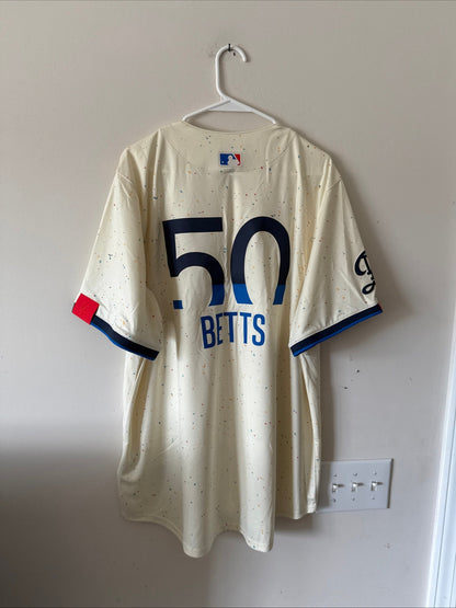 Men's Nike Mookie Betts #50 LA Dodgers City Connect MLB Jersey Sz XL - NWT RARE - Kyle’s Football Cards