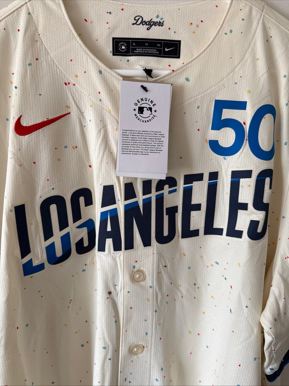 Men's Nike Mookie Betts #50 LA Dodgers City Connect MLB Jersey Sz XL - NWT RARE - Kyle’s Football Cards