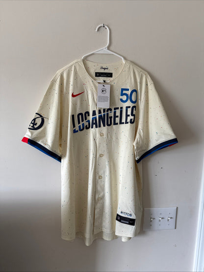 Men's Nike Mookie Betts #50 LA Dodgers City Connect MLB Jersey Sz XL - NWT RARE - Kyle’s Football Cards