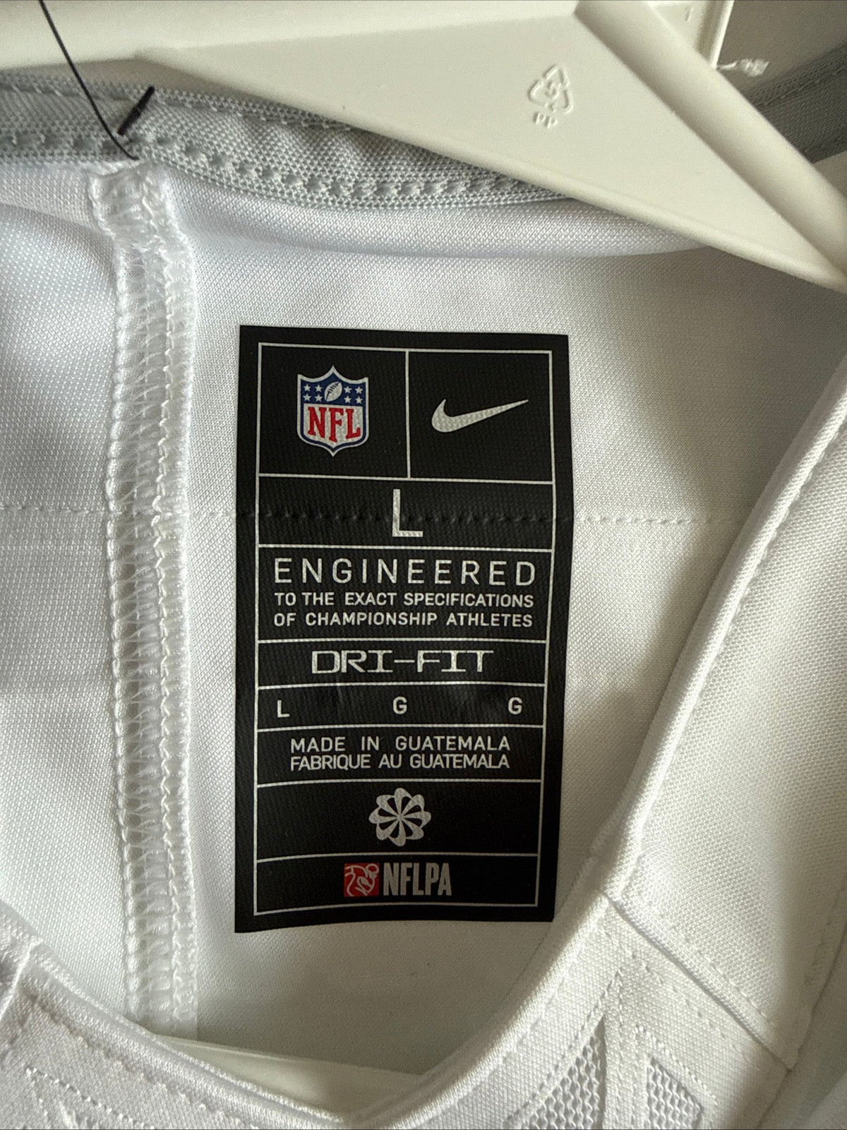 Men’s Nike NFL 2026 Super Bowl LX 60 Vapor Lmtd White Jersey Sz L - NWT RARE - Kyle’s Football Cards