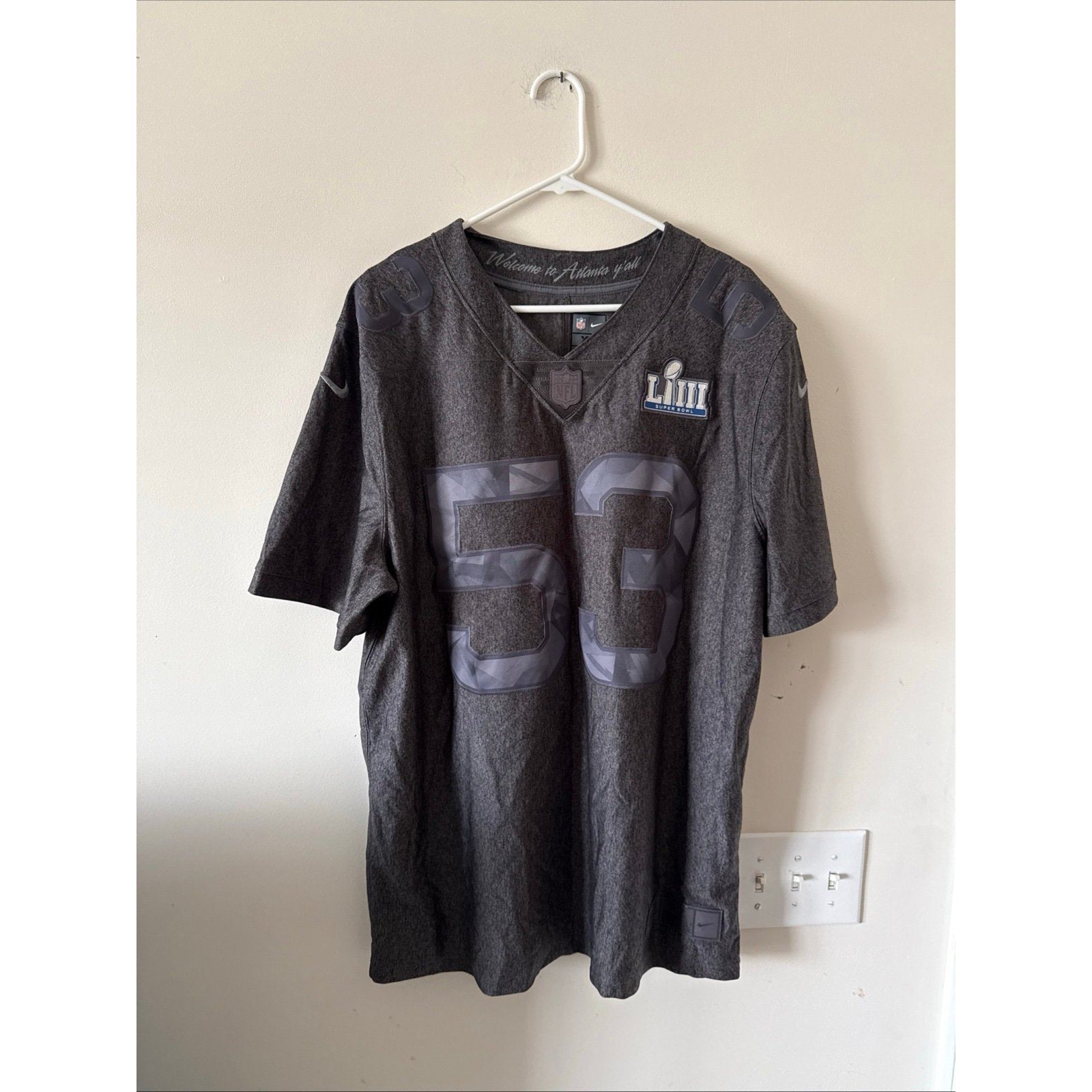 Men’s Nike NFL Super Bowl 53 LIII Limited Edition Knit Jersey Sz XL - Gray RARE - Kyle’s Football Cards