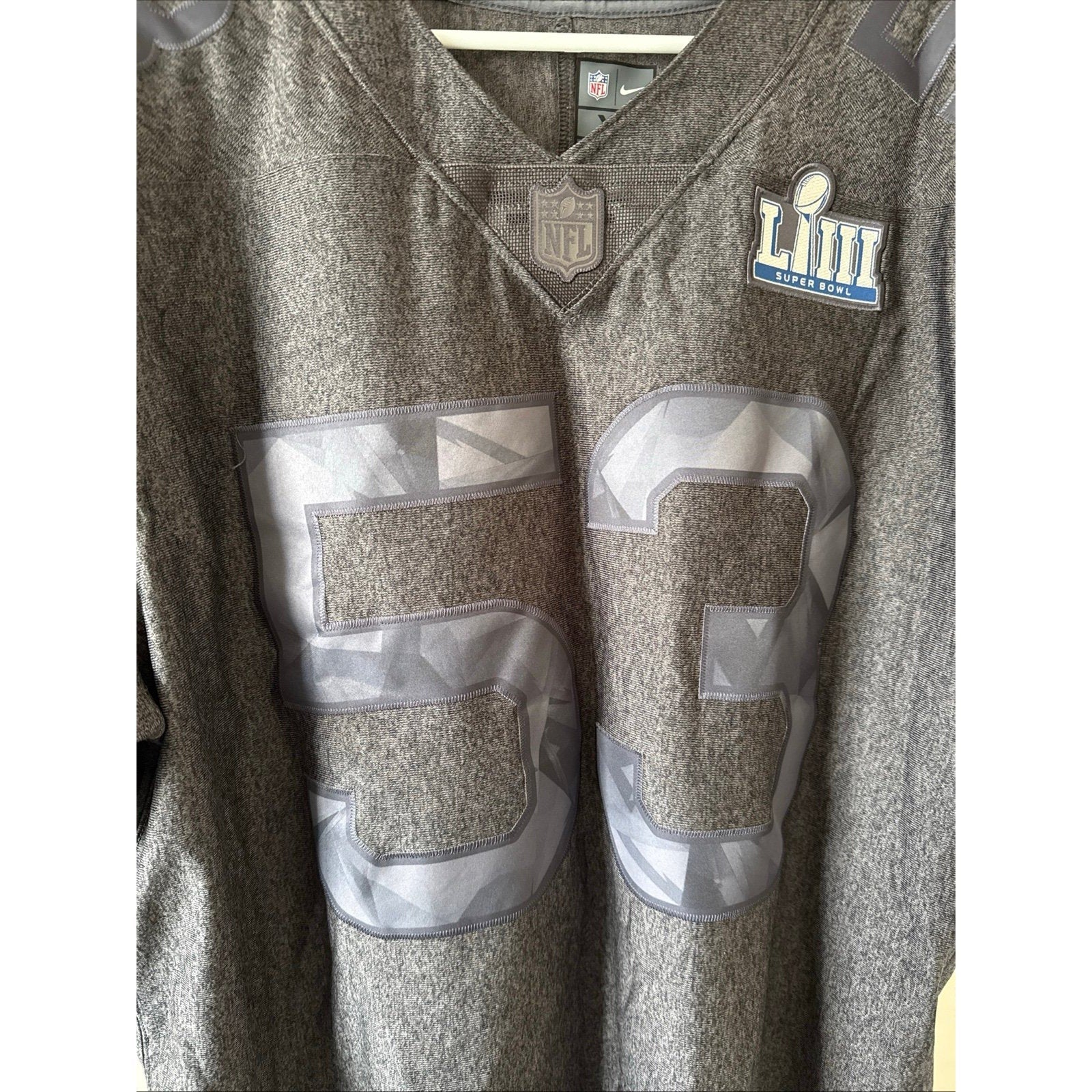 Men’s Nike NFL Super Bowl 53 LIII Limited Edition Knit Jersey Sz XL - Gray RARE - Kyle’s Football Cards